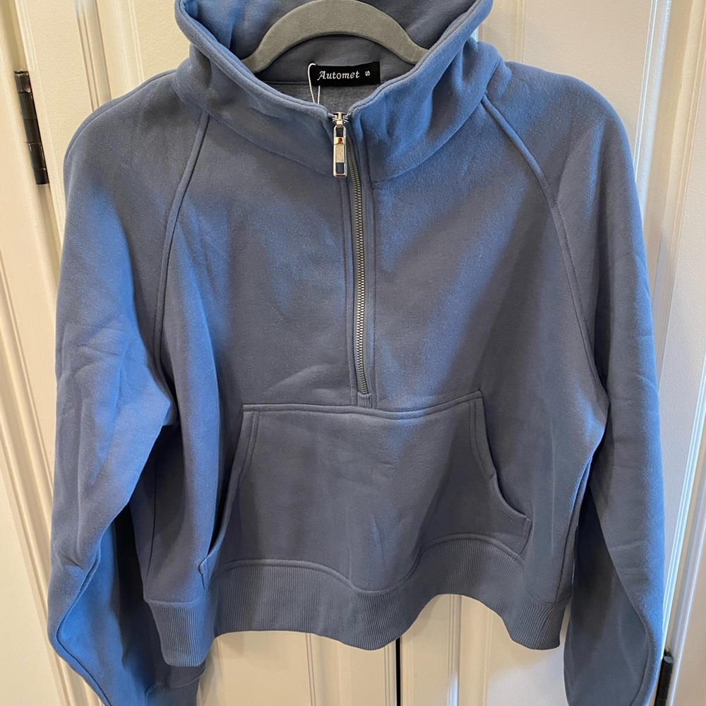 Automet Women's Casual Blue Pullover